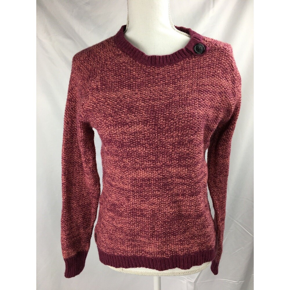 LOLE Women LARGE Red Sherry Sweater Pullover Nylon Alpaca Long Sleeve